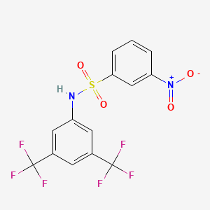 molecular formula C14H8F6N2O4S B4286532 N-[3,5-bis(trifluoromethyl)phenyl]-3-nitrobenzenesulfonamide 