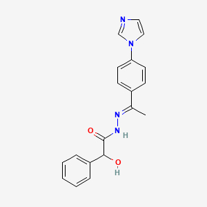 2-hydroxy-N'-{1-[4-(1H-imidazol-1-yl)phenyl]ethylidene}-2-phenylacetohydrazide