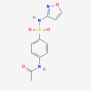 molecular formula C11H11N3O4S B4286537 N-{4-[(3-isoxazolylamino)sulfonyl]phenyl}acetamide 