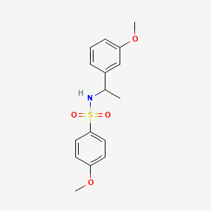 molecular formula C16H19NO4S B4286546 4-methoxy-N-[1-(3-methoxyphenyl)ethyl]benzenesulfonamide 
