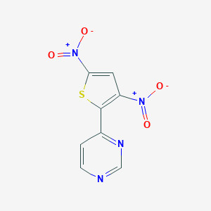 molecular formula C8H4N4O4S B428655 4-{3,5-Bisnitro-2-thienyl}pyrimidine 