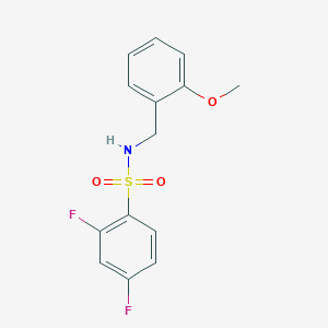 molecular formula C14H13F2NO3S B4286557 2,4-difluoro-N-(2-methoxybenzyl)benzenesulfonamide 