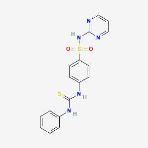 molecular formula C17H15N5O2S2 B4286564 4-[(anilinocarbonothioyl)amino]-N-2-pyrimidinylbenzenesulfonamide 