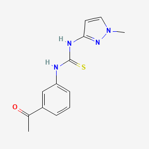 molecular formula C13H14N4OS B4286571 N-(3-acetylphenyl)-N'-(1-methyl-1H-pyrazol-3-yl)thiourea 