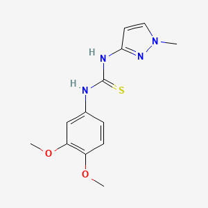 molecular formula C13H16N4O2S B4286573 N-(3,4-dimethoxyphenyl)-N'-(1-methyl-1H-pyrazol-3-yl)thiourea 