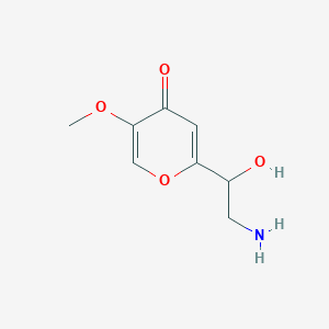 molecular formula C8H11NO4 B428658 2-(2-amino-1-hydroxyethyl)-5-methoxy-4H-pyran-4-one 