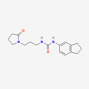 molecular formula C17H23N3O2 B4286590 N-(2,3-dihydro-1H-inden-5-yl)-N'-[3-(2-oxo-1-pyrrolidinyl)propyl]urea 