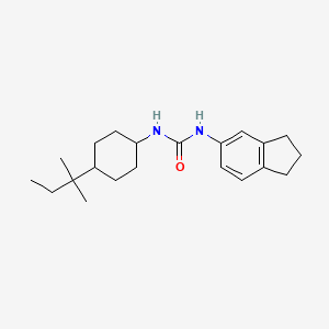 molecular formula C21H32N2O B4286606 N-(2,3-dihydro-1H-inden-5-yl)-N'-[4-(1,1-dimethylpropyl)cyclohexyl]urea 
