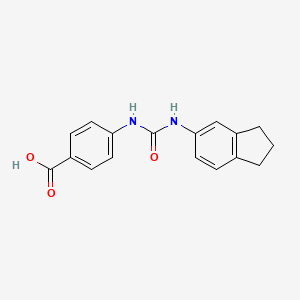 molecular formula C17H16N2O3 B4286609 4-{[(2,3-dihydro-1H-inden-5-ylamino)carbonyl]amino}benzoic acid 