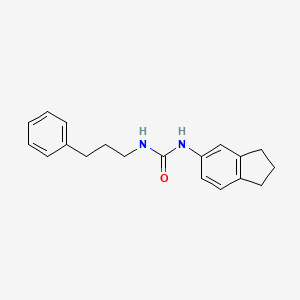 N-(2,3-dihydro-1H-inden-5-yl)-N'-(3-phenylpropyl)urea