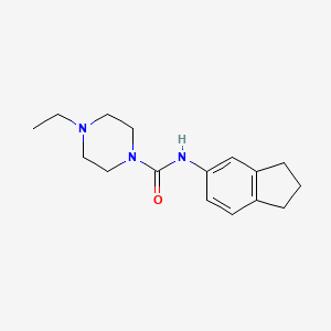molecular formula C16H23N3O B4286634 N-(2,3-dihydro-1H-inden-5-yl)-4-ethyl-1-piperazinecarboxamide 