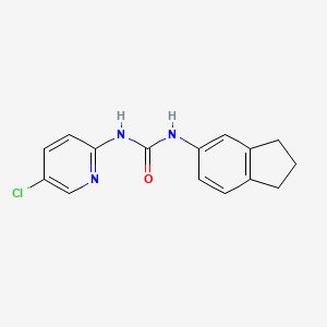 molecular formula C15H14ClN3O B4286648 N-(5-chloro-2-pyridinyl)-N'-(2,3-dihydro-1H-inden-5-yl)urea 