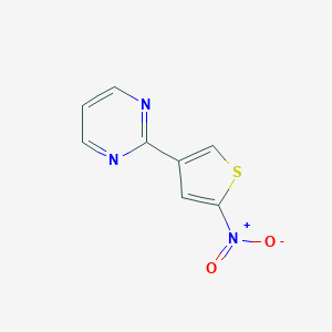 molecular formula C8H5N3O2S B428665 2-{5-Nitro-3-thienyl}pyrimidine 