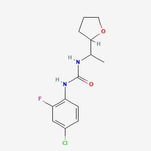 molecular formula C13H16ClFN2O2 B4286655 N-(4-chloro-2-fluorophenyl)-N'-[1-(tetrahydro-2-furanyl)ethyl]urea 