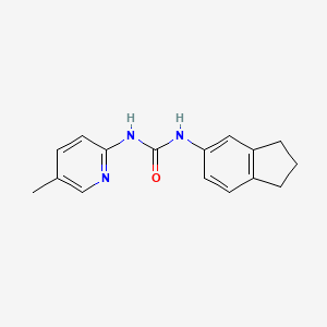 molecular formula C16H17N3O B4286661 N-(2,3-dihydro-1H-inden-5-yl)-N'-(5-methyl-2-pyridinyl)urea 