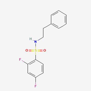molecular formula C14H13F2NO2S B4286678 2,4-difluoro-N-(2-phenylethyl)benzenesulfonamide 