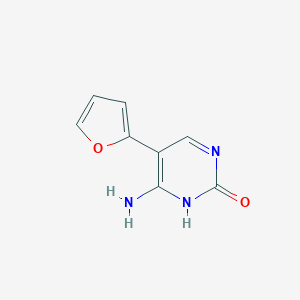 molecular formula C8H7N3O2 B428668 4-amino-5-(2-furyl)-2(1H)-pyrimidinone 