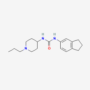 molecular formula C18H27N3O B4286683 N-(2,3-dihydro-1H-inden-5-yl)-N'-(1-propyl-4-piperidinyl)urea 