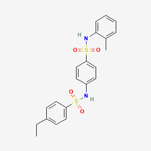 molecular formula C21H22N2O4S2 B4286695 4-ethyl-N-(4-{[(2-methylphenyl)amino]sulfonyl}phenyl)benzenesulfonamide 