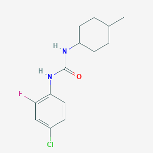 molecular formula C14H18ClFN2O B4286713 N-(4-chloro-2-fluorophenyl)-N'-(4-methylcyclohexyl)urea 
