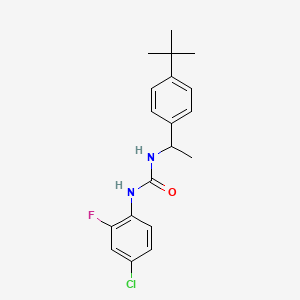 molecular formula C19H22ClFN2O B4286716 N-[1-(4-tert-butylphenyl)ethyl]-N'-(4-chloro-2-fluorophenyl)urea 