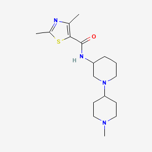 molecular formula C17H28N4OS B4286722 2,4-dimethyl-N-(1'-methyl-1,4'-bipiperidin-3-yl)-1,3-thiazole-5-carboxamide 
