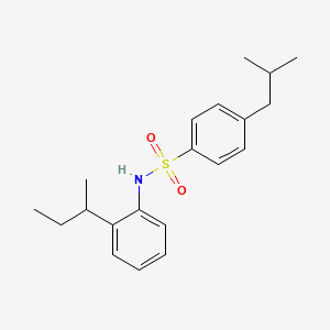 molecular formula C20H27NO2S B4286729 N-(2-sec-butylphenyl)-4-isobutylbenzenesulfonamide 