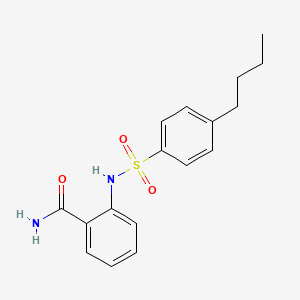 molecular formula C17H20N2O3S B4286732 2-{[(4-butylphenyl)sulfonyl]amino}benzamide 