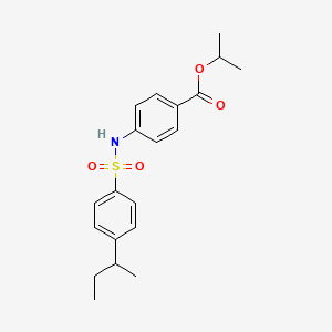 molecular formula C20H25NO4S B4286740 isopropyl 4-{[(4-sec-butylphenyl)sulfonyl]amino}benzoate 