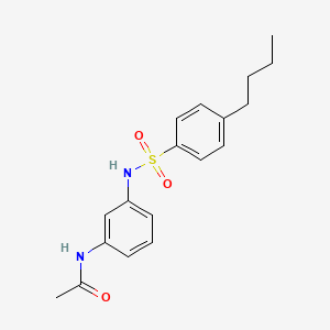 molecular formula C18H22N2O3S B4286746 N-(3-{[(4-butylphenyl)sulfonyl]amino}phenyl)acetamide 