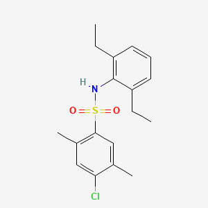 molecular formula C18H22ClNO2S B4286752 4-chloro-N-(2,6-diethylphenyl)-2,5-dimethylbenzenesulfonamide 