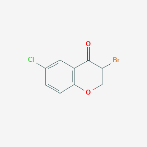 molecular formula C9H6BrClO2 B428676 3-Bromo-6-chloro-2,3-dihydrochromen-4-one CAS No. 67064-53-3