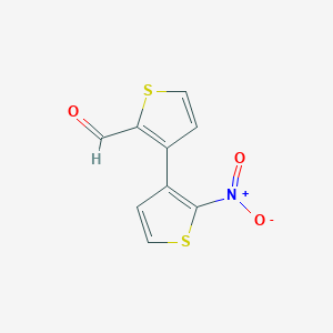 molecular formula C9H5NO3S2 B428677 2-Nitro-2'-formyl-3,3'-bithiophene 
