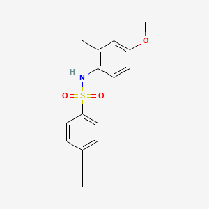 molecular formula C18H23NO3S B4286776 4-tert-butyl-N-(4-methoxy-2-methylphenyl)benzenesulfonamide 