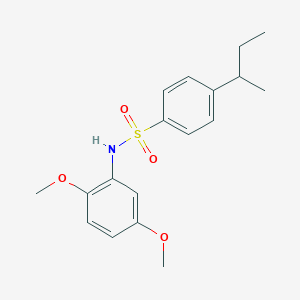 molecular formula C18H23NO4S B4286805 4-sec-butyl-N-(2,5-dimethoxyphenyl)benzenesulfonamide 