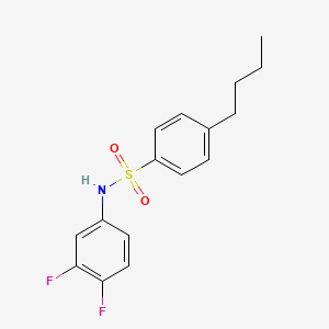 molecular formula C16H17F2NO2S B4286808 4-butyl-N-(3,4-difluorophenyl)benzenesulfonamide 