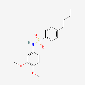molecular formula C18H23NO4S B4286809 4-butyl-N-(3,4-dimethoxyphenyl)benzenesulfonamide 