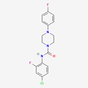 molecular formula C17H16ClF2N3O B4286814 N-(4-chloro-2-fluorophenyl)-4-(4-fluorophenyl)-1-piperazinecarboxamide 