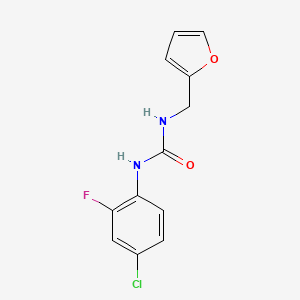 molecular formula C12H10ClFN2O2 B4286820 N-(4-chloro-2-fluorophenyl)-N'-(2-furylmethyl)urea 