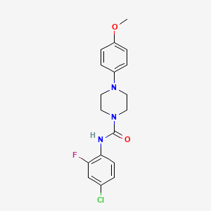 molecular formula C18H19ClFN3O2 B4286827 N-(4-chloro-2-fluorophenyl)-4-(4-methoxyphenyl)-1-piperazinecarboxamide 