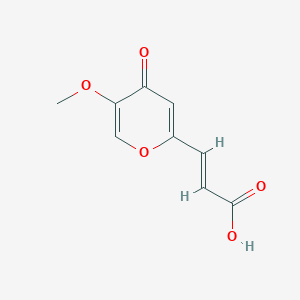 molecular formula C9H8O5 B428683 3-(5-methoxy-4-oxo-4H-pyran-2-yl)acrylic acid CAS No. 1164471-73-1