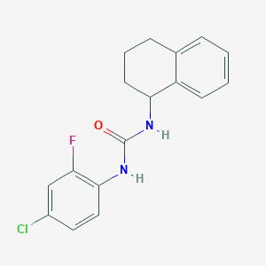molecular formula C17H16ClFN2O B4286832 N-(4-chloro-2-fluorophenyl)-N'-(1,2,3,4-tetrahydro-1-naphthalenyl)urea 