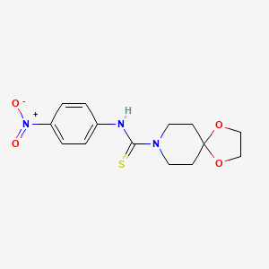 molecular formula C14H17N3O4S B4286853 N-(4-nitrophenyl)-1,4-dioxa-8-azaspiro[4.5]decane-8-carbothioamide 