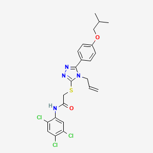 molecular formula C23H23Cl3N4O2S B4286869 2-{[4-allyl-5-(4-isobutoxyphenyl)-4H-1,2,4-triazol-3-yl]thio}-N-(2,4,5-trichlorophenyl)acetamide 