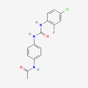 molecular formula C15H13ClFN3O2 B4286888 N-[4-({[(4-chloro-2-fluorophenyl)amino]carbonyl}amino)phenyl]acetamide 