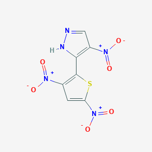 5-(3,5-dinitrothiophen-2-yl)-4-nitro-1H-pyrazole