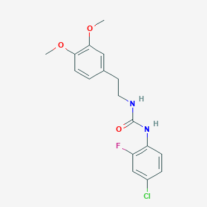 molecular formula C17H18ClFN2O3 B4286891 N-(4-chloro-2-fluorophenyl)-N'-[2-(3,4-dimethoxyphenyl)ethyl]urea 