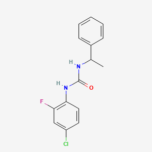 molecular formula C15H14ClFN2O B4286898 N-(4-chloro-2-fluorophenyl)-N'-(1-phenylethyl)urea 