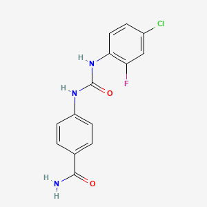 molecular formula C14H11ClFN3O2 B4286900 4-({[(4-chloro-2-fluorophenyl)amino]carbonyl}amino)benzamide 