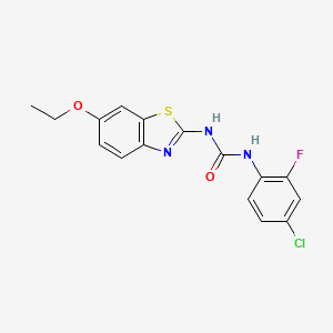 molecular formula C16H13ClFN3O2S B4286914 N-(4-chloro-2-fluorophenyl)-N'-(6-ethoxy-1,3-benzothiazol-2-yl)urea 